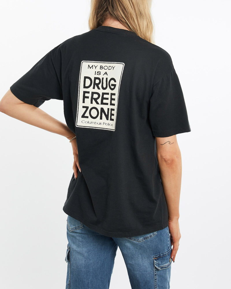 Vintage, 90s, D.A.R.E, Tee, The Real Deal, size medium, colour Black, newtown, sydney, australia, thrift store, opshop, preloved, secondhand, sustainable, retro, antique, 70s, 80s, 90s, 2000s, 00s, fashion, clothing, streetwear, trendy, garment, style, boutique, store, shop, archive, sale, cheap, best, top, T-Shirts