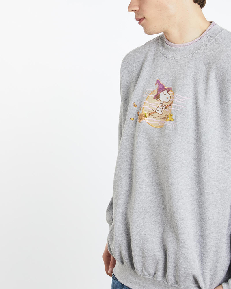 Vintage, 90s, Snoopy, Sweatshirt, The Real Deal, size extra large, colour Grey, newtown, sydney, australia, thrift store, opshop, preloved, secondhand, sustainable, retro, antique, 70s, 80s, 90s, 2000s, 00s, fashion, clothing, streetwear, trendy, garment, style, boutique, store, shop, archive, sale, cheap, best, top, Sweats and hoodies