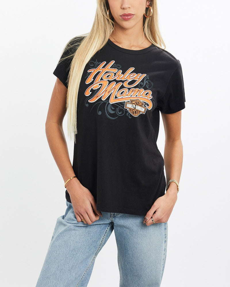 Vintage, Harley, Davidson, Tee, The Real Deal, size extra small, colour Black, newtown, sydney, australia, thrift store, opshop, preloved, secondhand, sustainable, retro, antique, 70s, 80s, 90s, 2000s, 00s, fashion, clothing, streetwear, trendy, garment, style, boutique, store, shop, archive, sale, cheap, best, top, T-Shirts