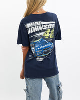 Vintage, Jimmie, Johnsonn, NASCAR, Racing, Tee, The Real Deal, size small, colour Navy, newtown, sydney, australia, thrift store, opshop, preloved, secondhand, sustainable, retro, antique, 70s, 80s, 90s, 2000s, 00s, fashion, clothing, streetwear, trendy, garment, style, boutique, store, shop, archive, sale, cheap, best, top, T-Shirts