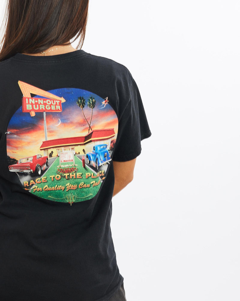 Vintage, In-N-Out, Burger, Tee, The Real Deal, size extra small, colour Red, newtown, sydney, australia, thrift store, opshop, preloved, secondhand, sustainable, retro, antique, 70s, 80s, 90s, 2000s, 00s, fashion, clothing, streetwear, trendy, garment, style, boutique, store, shop, archive, sale, cheap, best, top, T-Shirts