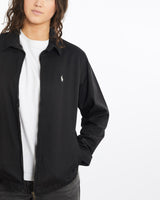 Vintage, 90s, Polo, Ralph, Lauren, Harrington, Jacket, The Real Deal, size medium, colour Black, newtown, sydney, australia, thrift store, opshop, preloved, secondhand, sustainable, retro, antique, 70s, 80s, 90s, 2000s, 00s, fashion, clothing, streetwear, trendy, garment, style, boutique, store, shop, archive, sale, cheap, best, top, Jackets