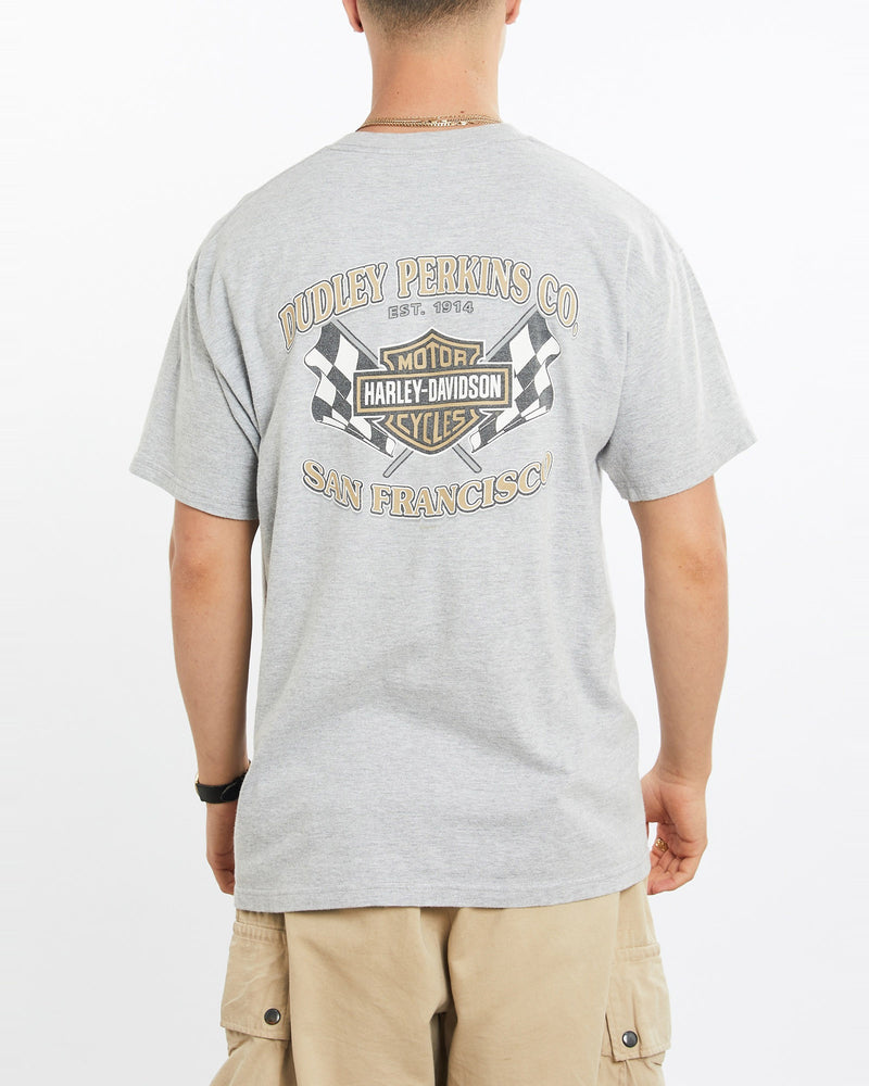 Vintage, Harley, Davidson, Tee, The Real Deal, size large, colour Grey, newtown, sydney, australia, thrift store, opshop, preloved, secondhand, sustainable, retro, antique, 70s, 80s, 90s, 2000s, 00s, fashion, clothing, streetwear, trendy, garment, style, boutique, store, shop, archive, sale, cheap, best, top, T-Shirts