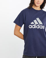 Vintage, Adidas, Tee, The Real Deal, size medium, colour Navy, newtown, sydney, australia, thrift store, opshop, preloved, secondhand, sustainable, retro, antique, 70s, 80s, 90s, 2000s, 00s, fashion, clothing, streetwear, trendy, garment, style, boutique, store, shop, archive, sale, cheap, best, top, T-Shirts