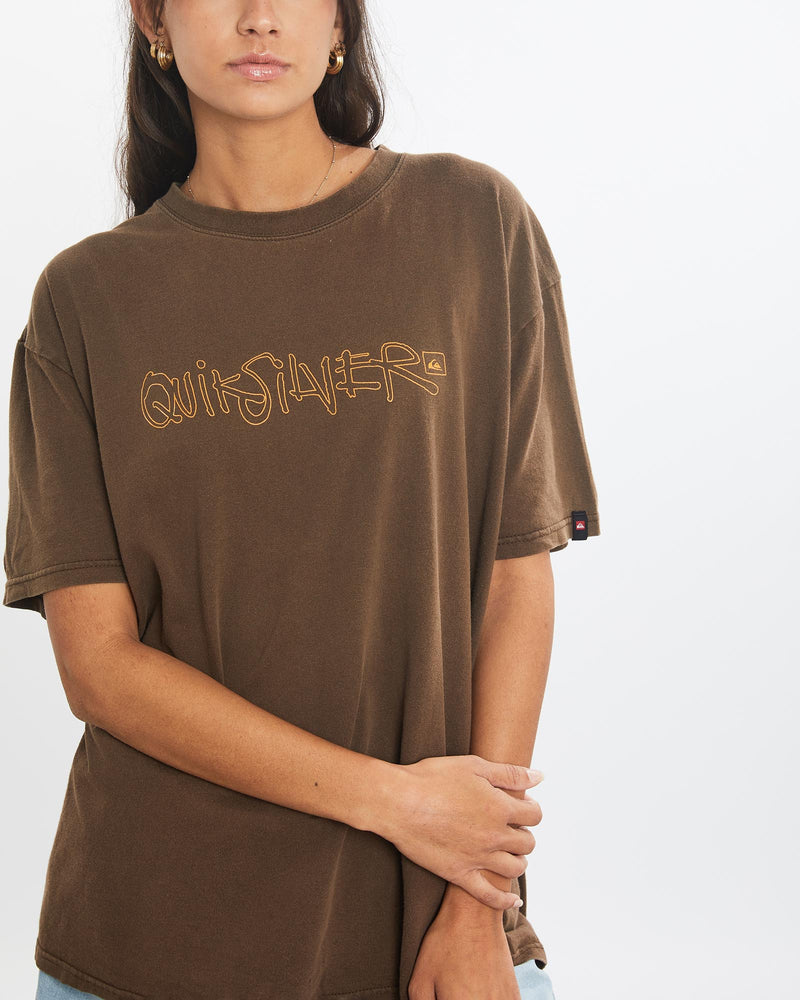 Vintage, Quiksilver, Surf, Tee, The Real Deal, size small, colour Brown, newtown, sydney, australia, thrift store, opshop, preloved, secondhand, sustainable, retro, antique, 70s, 80s, 90s, 2000s, 00s, fashion, clothing, streetwear, trendy, garment, style, boutique, store, shop, archive, sale, cheap, best, top, T-Shirts