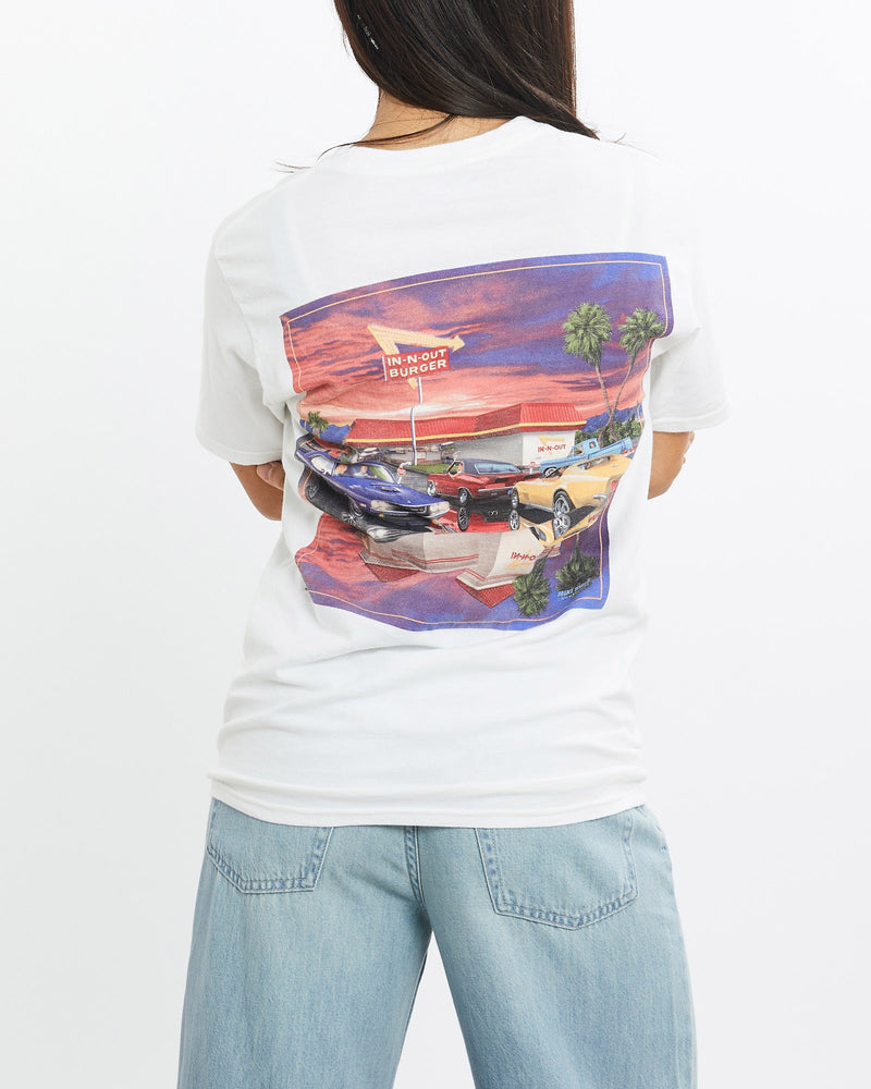 Vintage, In-N-Out, Burger, Tee, The Real Deal, size double extra small, colour White, newtown, sydney, australia, thrift store, opshop, preloved, secondhand, sustainable, retro, antique, 70s, 80s, 90s, 2000s, 00s, fashion, clothing, streetwear, trendy, garment, style, boutique, store, shop, archive, sale, cheap, best, top, T-Shirts