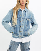 Vintage, Lee, Denim, Jacket, The Real Deal, size small, colour Blue, newtown, sydney, australia, thrift store, opshop, preloved, secondhand, sustainable, retro, antique, 70s, 80s, 90s, 2000s, 00s, fashion, clothing, streetwear, trendy, garment, style, boutique, store, shop, archive, sale, cheap, best, top, Jackets