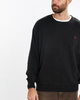 Vintage, 90s, Polo, Ralph, Lauren, Knitted, Sweater, The Real Deal, size extra large, colour Black, newtown, sydney, australia, thrift store, opshop, preloved, secondhand, sustainable, retro, antique, 70s, 80s, 90s, 2000s, 00s, fashion, clothing, streetwear, trendy, garment, style, boutique, store, shop, archive, sale, cheap, best, top, Sweats and hoodies