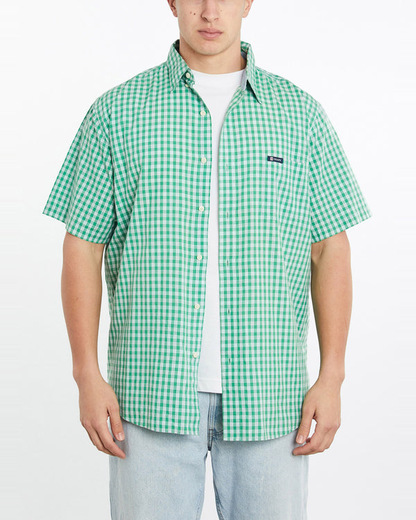 Vintage, Chaps, Ralph, Lauren, Short, Sleeve, Button, Up, Shirt, The Real Deal, size double extra large, colour Green, newtown, sydney, australia, thrift store, opshop, preloved, secondhand, sustainable, retro, antique, 70s, 80s, 90s, 2000s, 00s, fashion, clothing, streetwear, trendy, garment, style, boutique, store, shop, archive, sale, cheap, best, top, Shirts