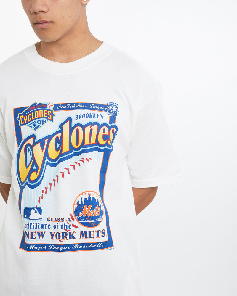 Vintage MLB Brooklyn Cyclones & New York Mets Tee <br>L , The Real Deal , newtown, sydney, australia, thrift store, opshop, preloved, secondhand, sustainable, retro, antique, 70s, 80s, 90s, 2000s, 00s, fashion, clothing, streetwear, trendy, garment, style, boutique, store, shop, archive, sale, cheap, best, top