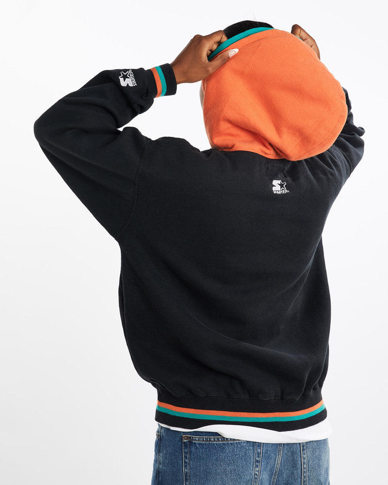 Vintage, NFL, Miami, Dolphins, Hooded, Sweatshirt, The Real Deal, size medium, colour Black, newtown, sydney, australia, thrift store, opshop, preloved, secondhand, sustainable, retro, antique, 70s, 80s, 90s, 2000s, 00s, fashion, clothing, streetwear, trendy, garment, style, boutique, store, shop, archive, sale, cheap, best, top, Sweats and hoodies