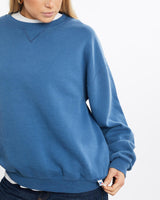 Vintage, 90s, Russell, Athletic, Sweatshirt, The Real Deal, size medium, colour Blue, newtown, sydney, australia, thrift store, opshop, preloved, secondhand, sustainable, retro, antique, 70s, 80s, 90s, 2000s, 00s, fashion, clothing, streetwear, trendy, garment, style, boutique, store, shop, archive, sale, cheap, best, top, Sweats and hoodies