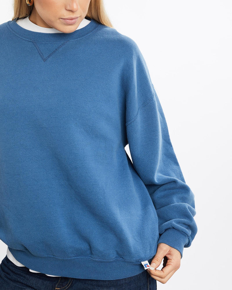Vintage, 90s, Russell, Athletic, Sweatshirt, The Real Deal, size medium, colour Blue, newtown, sydney, australia, thrift store, opshop, preloved, secondhand, sustainable, retro, antique, 70s, 80s, 90s, 2000s, 00s, fashion, clothing, streetwear, trendy, garment, style, boutique, store, shop, archive, sale, cheap, best, top, Sweats and hoodies