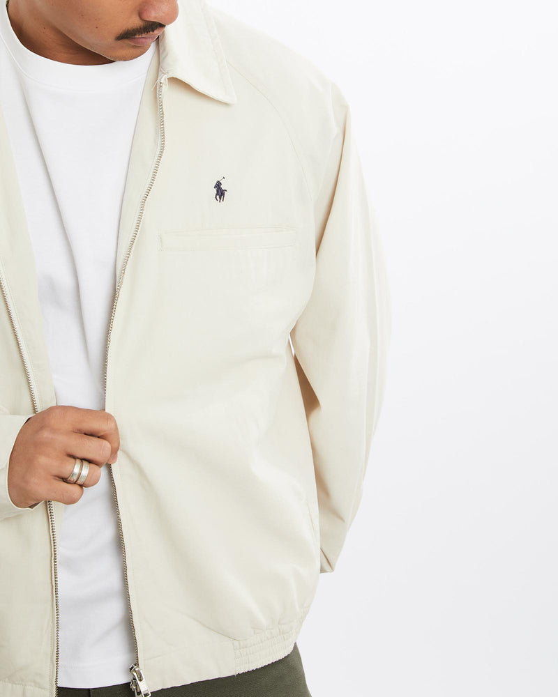 Vintage, 90s, Polo, Ralph, Lauren, Harrington, Jacket, The Real Deal, size large, colour Beige, newtown, sydney, australia, thrift store, opshop, preloved, secondhand, sustainable, retro, antique, 70s, 80s, 90s, 2000s, 00s, fashion, clothing, streetwear, trendy, garment, style, boutique, store, shop, archive, sale, cheap, best, top, Jackets