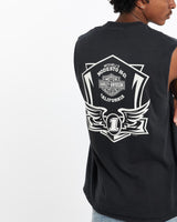 Harley, Davidson, Tank, The Real Deal, size large, colour Black, newtown, sydney, australia, thrift store, opshop, preloved, secondhand, sustainable, retro, antique, 70s, 80s, 90s, 2000s, 00s, fashion, clothing, streetwear, trendy, garment, style, boutique, store, shop, archive, sale, cheap, best, top, T-Shirts