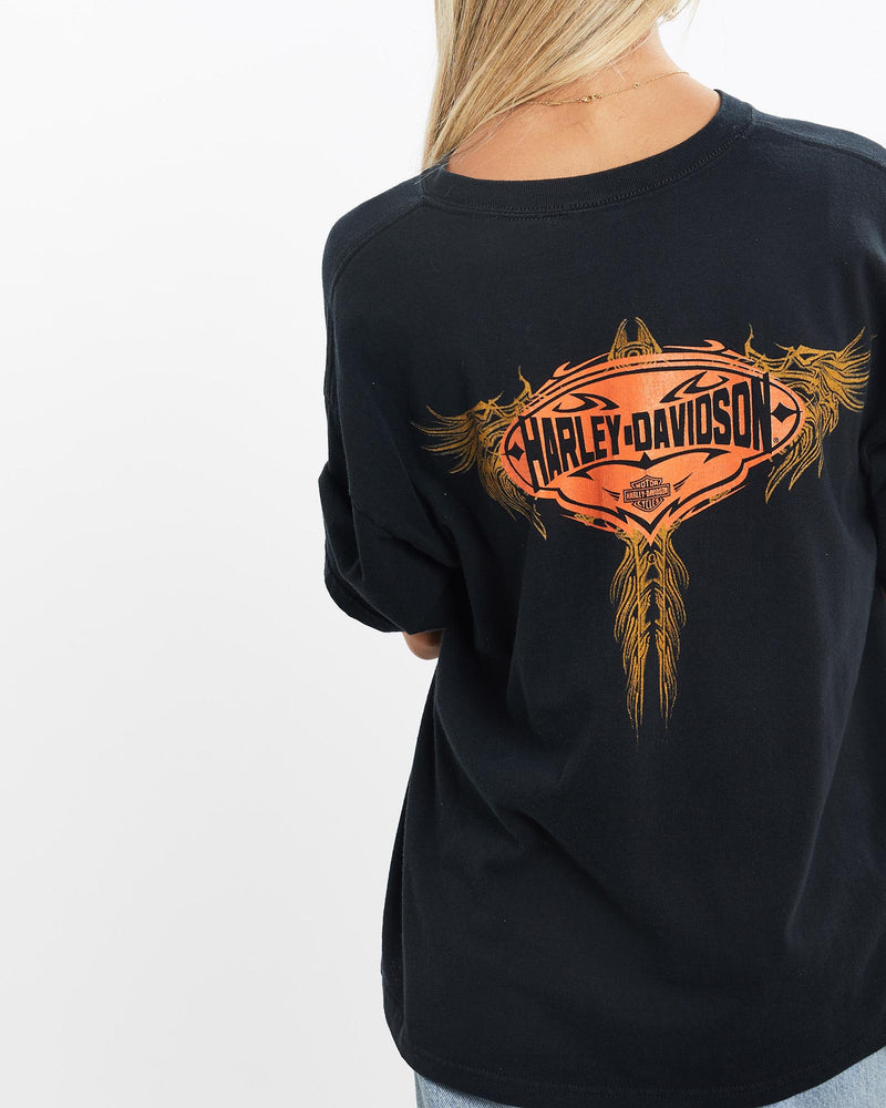 Vintage, Harley, Davidson, Tee, The Real Deal, size small, colour Black, newtown, sydney, australia, thrift store, opshop, preloved, secondhand, sustainable, retro, antique, 70s, 80s, 90s, 2000s, 00s, fashion, clothing, streetwear, trendy, garment, style, boutique, store, shop, archive, sale, cheap, best, top, T-Shirts
