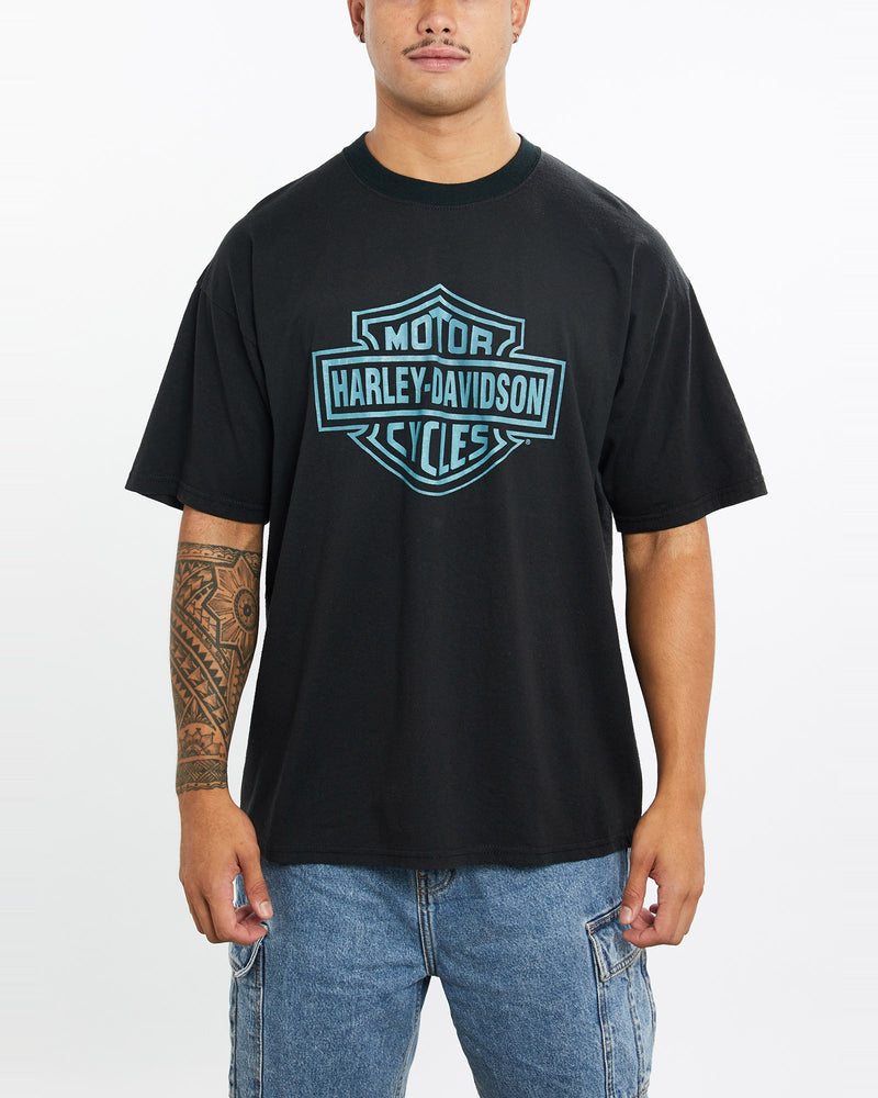 Vintage, Harley, Davidson, Tee, The Real Deal, size large, colour Black, newtown, sydney, australia, thrift store, opshop, preloved, secondhand, sustainable, retro, antique, 70s, 80s, 90s, 2000s, 00s, fashion, clothing, streetwear, trendy, garment, style, boutique, store, shop, archive, sale, cheap, best, top, T-Shirts