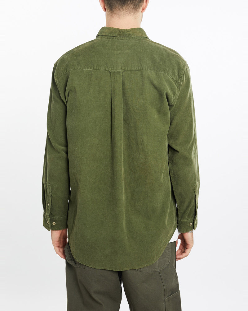 Vintage, 90s, Wrangler, Corduroy, Button, Up, Shirt, The Real Deal, size extra large, colour Green, newtown, sydney, australia, thrift store, opshop, preloved, secondhand, sustainable, retro, antique, 70s, 80s, 90s, 2000s, 00s, fashion, clothing, streetwear, trendy, garment, style, boutique, store, shop, archive, sale, cheap, best, top, Shirts