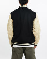 Vintage, 90s, Varsity, Jacket, The Real Deal, size large, colour Black, newtown, sydney, australia, thrift store, opshop, preloved, secondhand, sustainable, retro, antique, 70s, 80s, 90s, 2000s, 00s, fashion, clothing, streetwear, trendy, garment, style, boutique, store, shop, archive, sale, cheap, best, top, Jackets