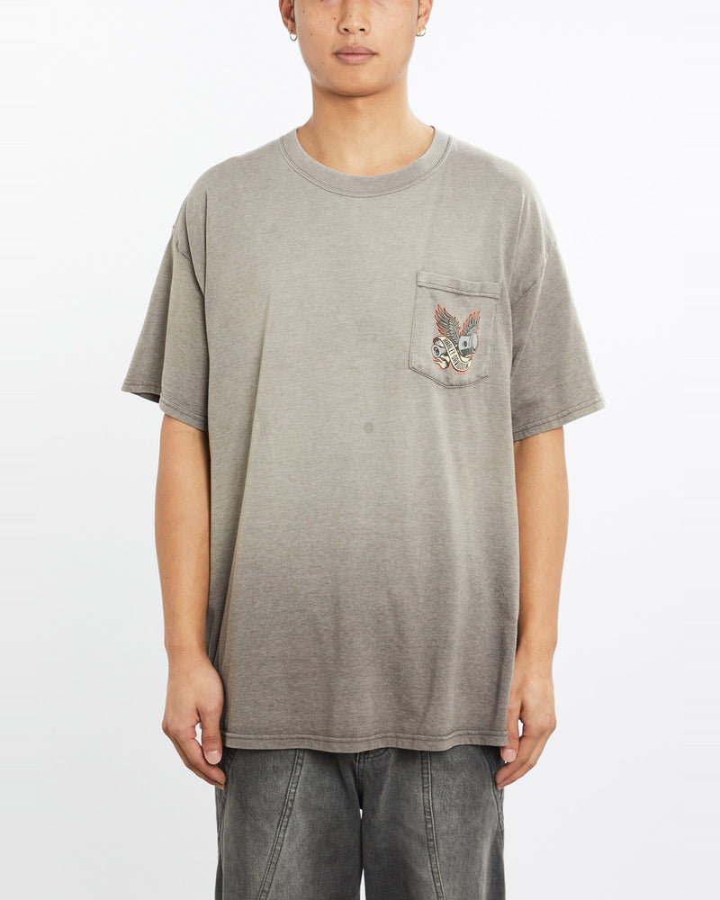 Vintage, Harley, Davidson, Tee, The Real Deal, size large, colour Brown, newtown, sydney, australia, thrift store, opshop, preloved, secondhand, sustainable, retro, antique, 70s, 80s, 90s, 2000s, 00s, fashion, clothing, streetwear, trendy, garment, style, boutique, store, shop, archive, sale, cheap, best, top, T-Shirts