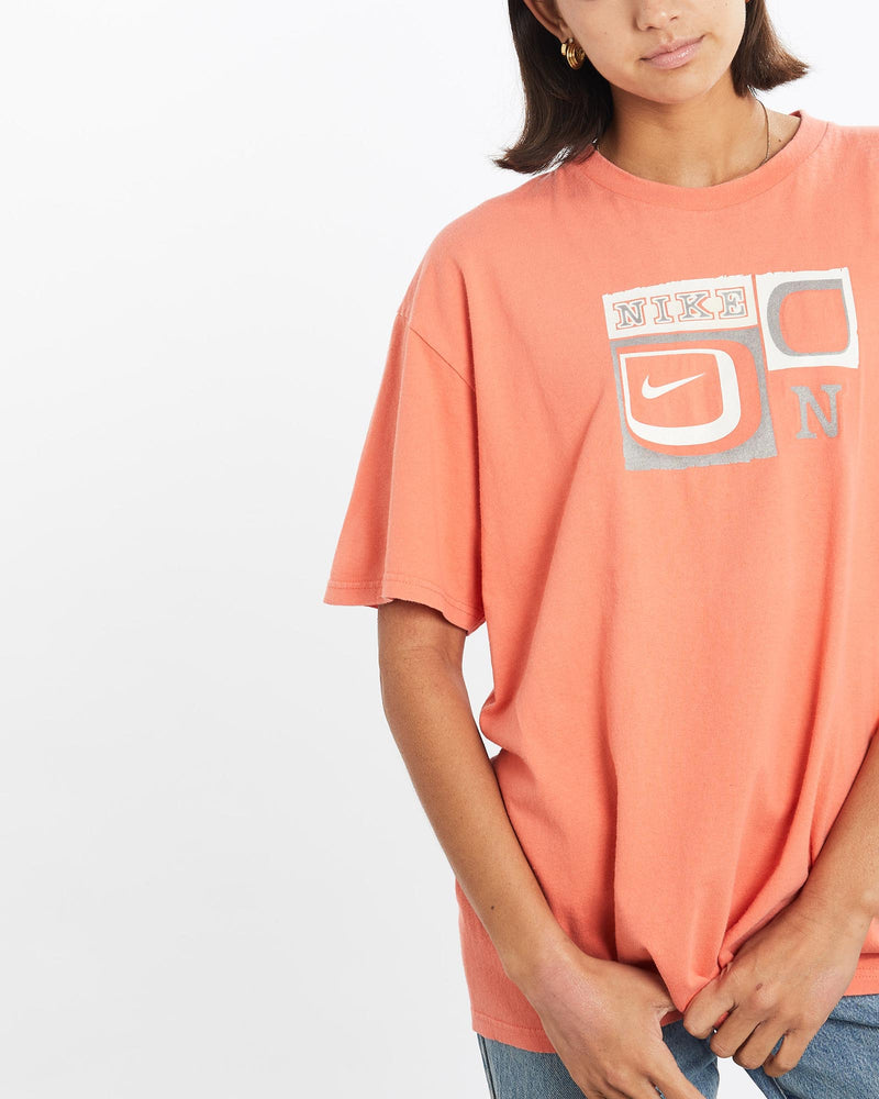 Vintage, Nike, Tee, The Real Deal, size medium, colour Orange, newtown, sydney, australia, thrift store, opshop, preloved, secondhand, sustainable, retro, antique, 70s, 80s, 90s, 2000s, 00s, fashion, clothing, streetwear, trendy, garment, style, boutique, store, shop, archive, sale, cheap, best, top, T-Shirts