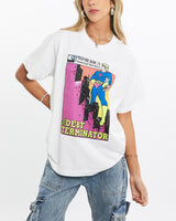 Vintage, 90s, The, Debt, Terminator', Tee, The Real Deal, size small, colour White, newtown, sydney, australia, thrift store, opshop, preloved, secondhand, sustainable, retro, antique, 70s, 80s, 90s, 2000s, 00s, fashion, clothing, streetwear, trendy, garment, style, boutique, store, shop, archive, sale, cheap, best, top, T-Shirts