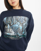 Vintage Deer Wildlife Sweatshirt <br>S , The Real Deal , newtown, sydney, australia, thrift store, opshop, preloved, secondhand, sustainable, retro, antique, 70s, 80s, 90s, 2000s, 00s, fashion, clothing, streetwear, trendy, garment, style, boutique, store, shop, archive, sale, cheap, best, top