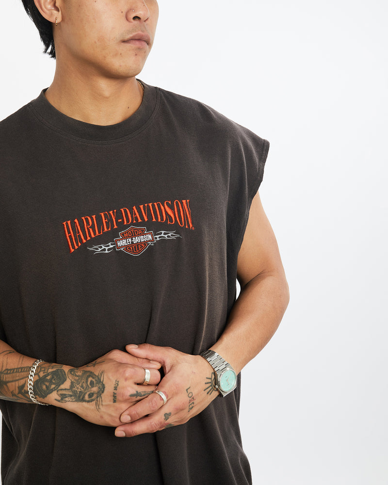 Vintage Harley Davidson Tank <br>XXL , The Real Deal , newtown, sydney, australia, thrift store, opshop, preloved, secondhand, sustainable, retro, antique, 70s, 80s, 90s, 2000s, 00s, fashion, clothing, streetwear, trendy, garment, style, boutique, store, shop, archive, sale, cheap, best, top