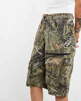 Vintage, Mossy, Oak, Realtree, Camo, Cargo, Shorts, The Real Deal, size 31", colour Green, newtown, sydney, australia, thrift store, opshop, preloved, secondhand, sustainable, retro, antique, 70s, 80s, 90s, 2000s, 00s, fashion, clothing, streetwear, trendy, garment, style, boutique, store, shop, archive, sale, cheap, best, top, Shorts