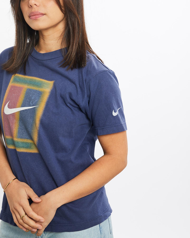 Vintage, 90s, Nike, Challenge, Court, Tee, The Real Deal, size double extra small, colour Blue, newtown, sydney, australia, thrift store, opshop, preloved, secondhand, sustainable, retro, antique, 70s, 80s, 90s, 2000s, 00s, fashion, clothing, streetwear, trendy, garment, style, boutique, store, shop, archive, sale, cheap, best, top, T-Shirts