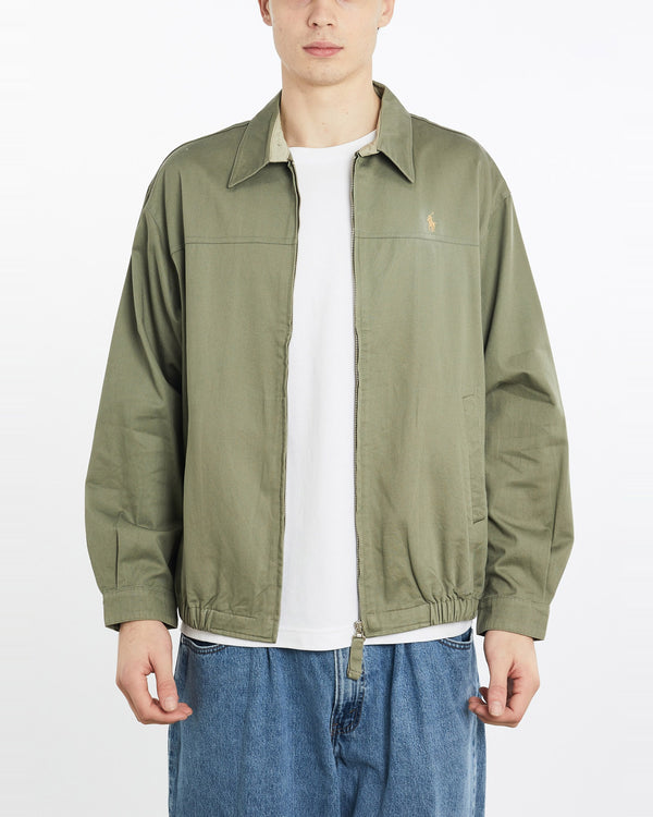 Vintage, 90s, Polo, Ralph, Lauren, Harrington, Jacket, The Real Deal, size extra large, colour Green, newtown, sydney, australia, thrift store, opshop, preloved, secondhand, sustainable, retro, antique, 70s, 80s, 90s, 2000s, 00s, fashion, clothing, streetwear, trendy, garment, style, boutique, store, shop, archive, sale, cheap, best, top, Jackets