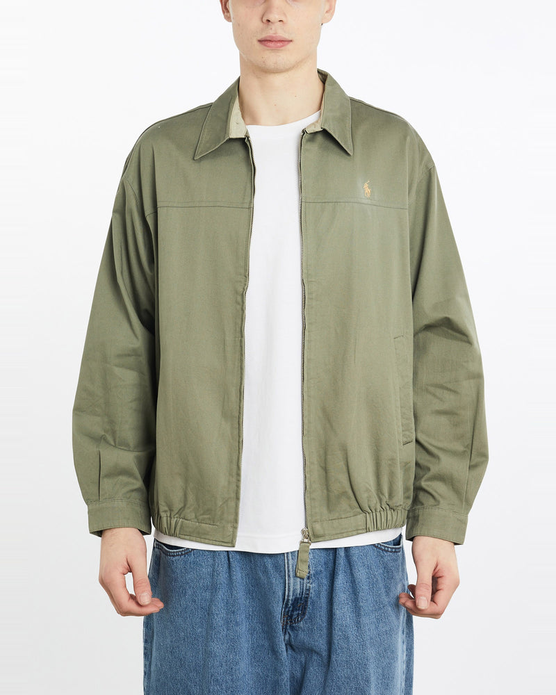 Vintage, 90s, Polo, Ralph, Lauren, Harrington, Jacket, The Real Deal, size extra large, colour Green, newtown, sydney, australia, thrift store, opshop, preloved, secondhand, sustainable, retro, antique, 70s, 80s, 90s, 2000s, 00s, fashion, clothing, streetwear, trendy, garment, style, boutique, store, shop, archive, sale, cheap, best, top, Jackets