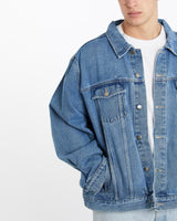 Vintage, Wrangler, Denim, Jacket, The Real Deal, size double extra large, colour Blue, newtown, sydney, australia, thrift store, opshop, preloved, secondhand, sustainable, retro, antique, 70s, 80s, 90s, 2000s, 00s, fashion, clothing, streetwear, trendy, garment, style, boutique, store, shop, archive, sale, cheap, best, top, Jackets