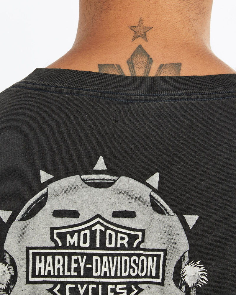 Vintage, 1994, Harley, Davidson, Sturgis, Motorcycle, Rally, Tee, The Real Deal, size extra large, colour Black, newtown, sydney, australia, thrift store, opshop, preloved, secondhand, sustainable, retro, antique, 70s, 80s, 90s, 2000s, 00s, fashion, clothing, streetwear, trendy, garment, style, boutique, store, shop, archive, sale, cheap, best, top, T-Shirts