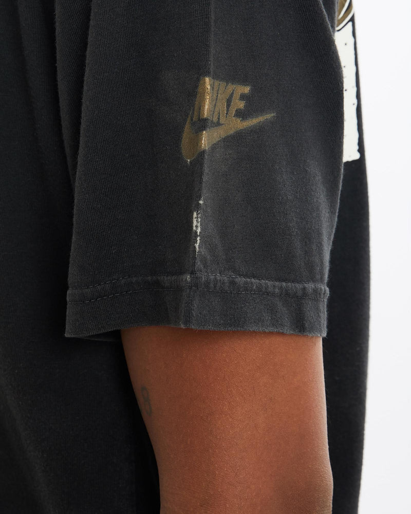 Vintage, 90s, Nike, International, Tee, The Real Deal, size medium, colour Black, newtown, sydney, australia, thrift store, opshop, preloved, secondhand, sustainable, retro, antique, 70s, 80s, 90s, 2000s, 00s, fashion, clothing, streetwear, trendy, garment, style, boutique, store, shop, archive, sale, cheap, best, top, T-Shirts