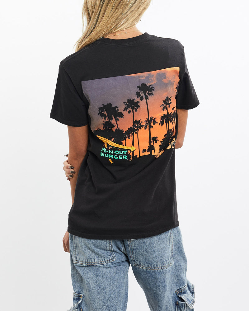 Vintage, In-N-Out, Burger, Tee, The Real Deal, size extra small, colour Black, newtown, sydney, australia, thrift store, opshop, preloved, secondhand, sustainable, retro, antique, 70s, 80s, 90s, 2000s, 00s, fashion, clothing, streetwear, trendy, garment, style, boutique, store, shop, archive, sale, cheap, best, top, T-Shirts