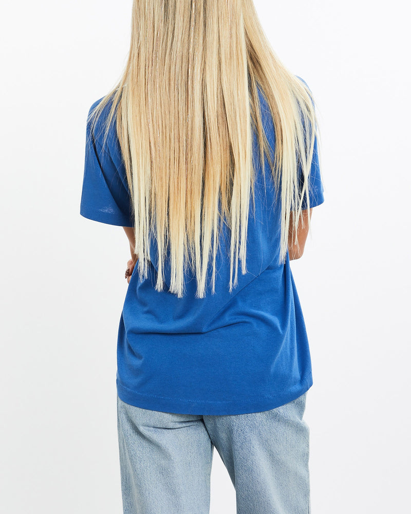 Vintage, 80s, NFL, Seattle, Seahawks, Tee, The Real Deal, size extra small, colour Blue, newtown, sydney, australia, thrift store, opshop, preloved, secondhand, sustainable, retro, antique, 70s, 80s, 90s, 2000s, 00s, fashion, clothing, streetwear, trendy, garment, style, boutique, store, shop, archive, sale, cheap, best, top, T-Shirts