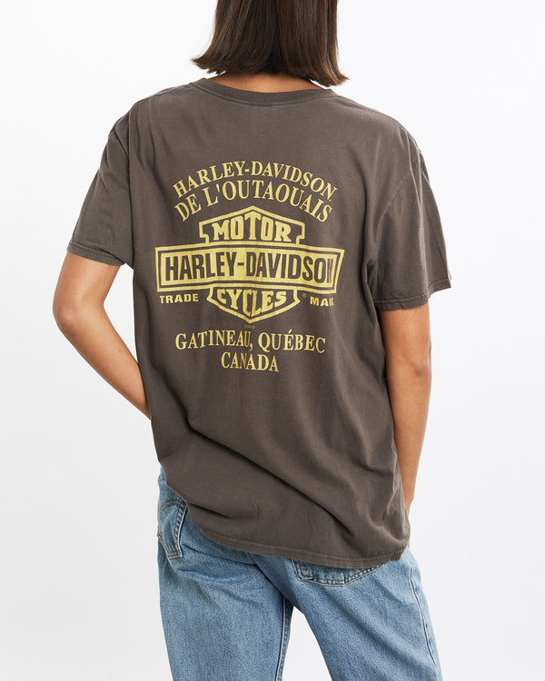 Vintage, Harley, Davidson, Tee, The Real Deal, size medium, colour Brown, newtown, sydney, australia, thrift store, opshop, preloved, secondhand, sustainable, retro, antique, 70s, 80s, 90s, 2000s, 00s, fashion, clothing, streetwear, trendy, garment, style, boutique, store, shop, archive, sale, cheap, best, top, T-Shirts