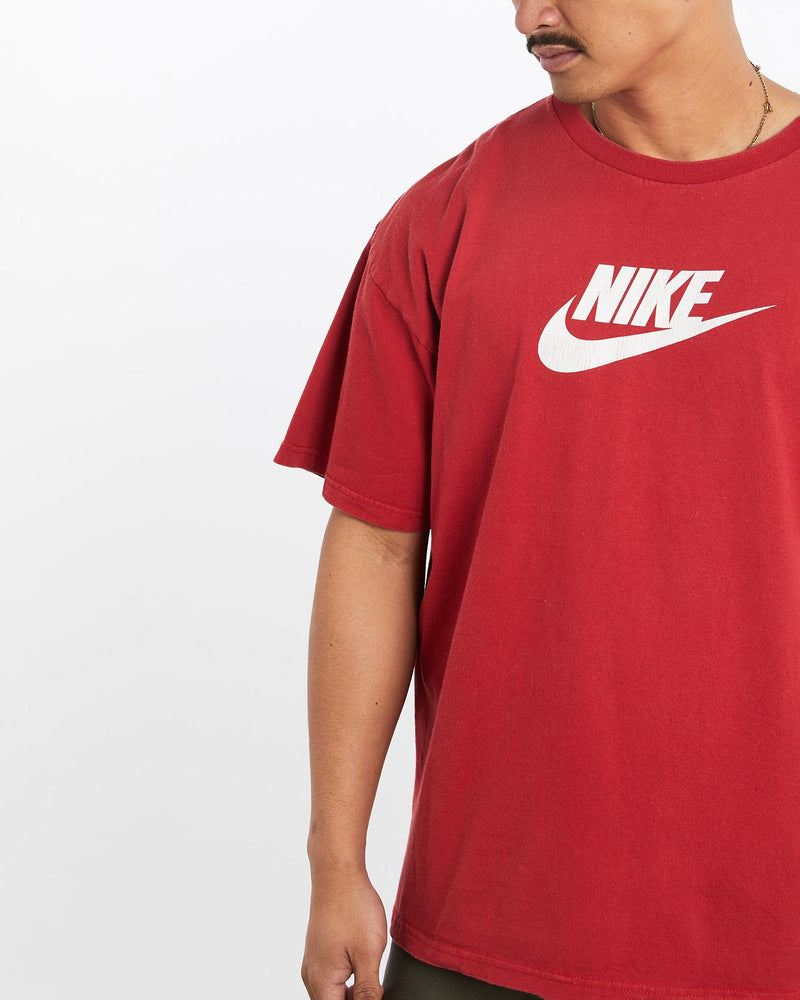 Vintage, Nike, Tee, The Real Deal, size large, colour Red, newtown, sydney, australia, thrift store, opshop, preloved, secondhand, sustainable, retro, antique, 70s, 80s, 90s, 2000s, 00s, fashion, clothing, streetwear, trendy, garment, style, boutique, store, shop, archive, sale, cheap, best, top, T-Shirts