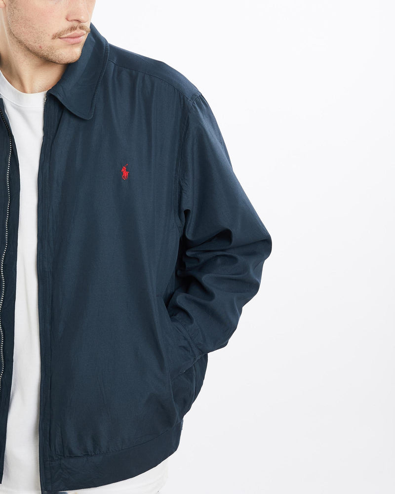 Vintage, 90s, Polo, Ralph, Lauren, Harrington, Jacket, The Real Deal, size extra large, colour Navy, newtown, sydney, australia, thrift store, opshop, preloved, secondhand, sustainable, retro, antique, 70s, 80s, 90s, 2000s, 00s, fashion, clothing, streetwear, trendy, garment, style, boutique, store, shop, archive, sale, cheap, best, top, Jackets