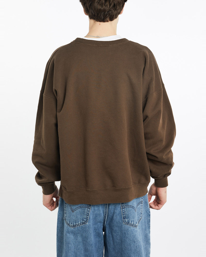 Vintage, 90s, Nike, Sweatshirt, The Real Deal, size extra large, colour Brown, newtown, sydney, australia, thrift store, opshop, preloved, secondhand, sustainable, retro, antique, 70s, 80s, 90s, 2000s, 00s, fashion, clothing, streetwear, trendy, garment, style, boutique, store, shop, archive, sale, cheap, best, top, Sweats and hoodies