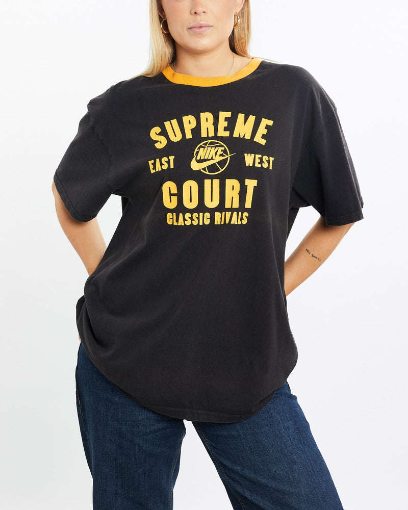 Vintage, Nike, Supreme, Court, Basketball, Tee, The Real Deal, size medium, colour Black, newtown, sydney, australia, thrift store, opshop, preloved, secondhand, sustainable, retro, antique, 70s, 80s, 90s, 2000s, 00s, fashion, clothing, streetwear, trendy, garment, style, boutique, store, shop, archive, sale, cheap, best, top, T-Shirts