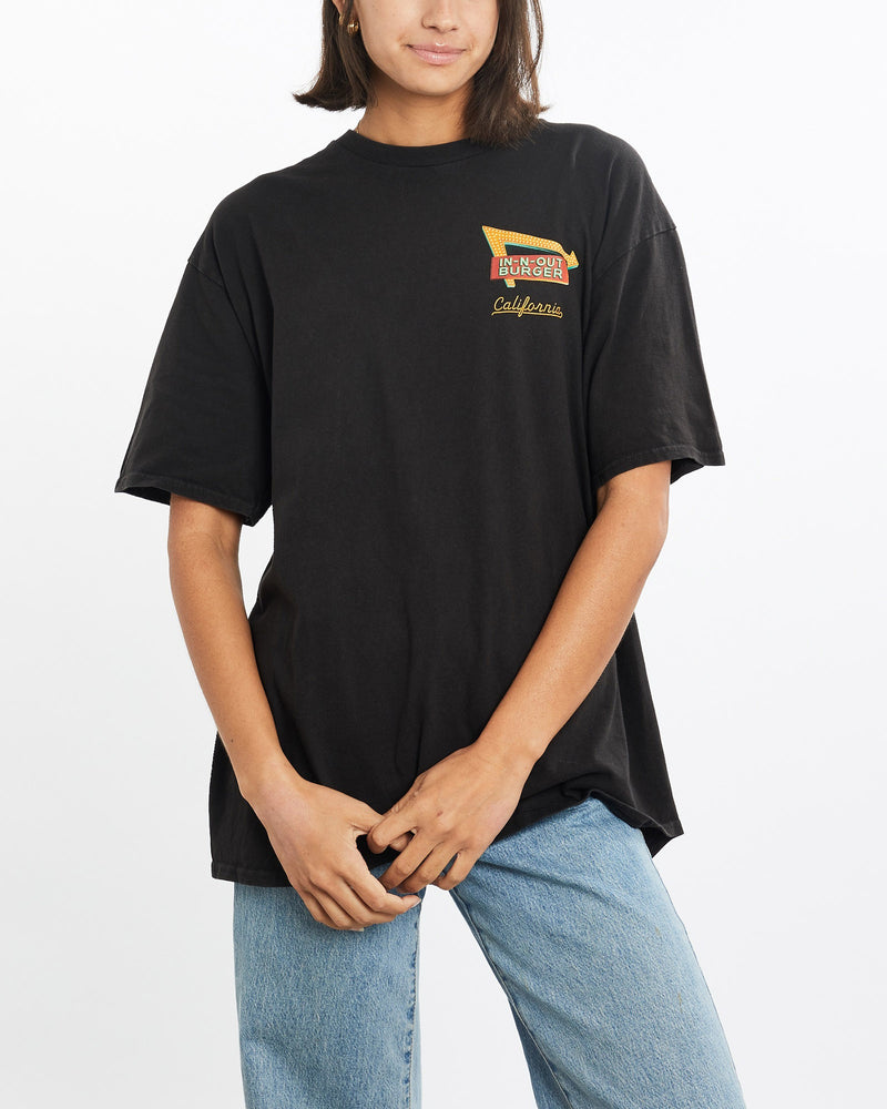 Vintage, In-N-Out, Burger, Tee, The Real Deal, size medium, colour Black, newtown, sydney, australia, thrift store, opshop, preloved, secondhand, sustainable, retro, antique, 70s, 80s, 90s, 2000s, 00s, fashion, clothing, streetwear, trendy, garment, style, boutique, store, shop, archive, sale, cheap, best, top, T-Shirts