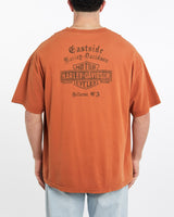 Vintage, Harley, Davidson, Tee, The Real Deal, size double extra large, colour Orange, newtown, sydney, australia, thrift store, opshop, preloved, secondhand, sustainable, retro, antique, 70s, 80s, 90s, 2000s, 00s, fashion, clothing, streetwear, trendy, garment, style, boutique, store, shop, archive, sale, cheap, best, top, T-Shirts