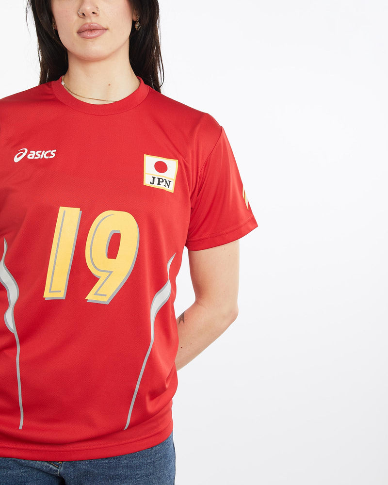 Vintage, Asics, Japan, Soccer, Jersey, The Real Deal, size medium, colour Red, newtown, sydney, australia, thrift store, opshop, preloved, secondhand, sustainable, retro, antique, 70s, 80s, 90s, 2000s, 00s, fashion, clothing, streetwear, trendy, garment, style, boutique, store, shop, archive, sale, cheap, best, top, T-Shirts