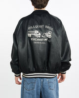 Vintage, 90s, Satin, Bomber, Jacket, The Real Deal, size extra large, colour Black, newtown, sydney, australia, thrift store, opshop, preloved, secondhand, sustainable, retro, antique, 70s, 80s, 90s, 2000s, 00s, fashion, clothing, streetwear, trendy, garment, style, boutique, store, shop, archive, sale, cheap, best, top, Jackets