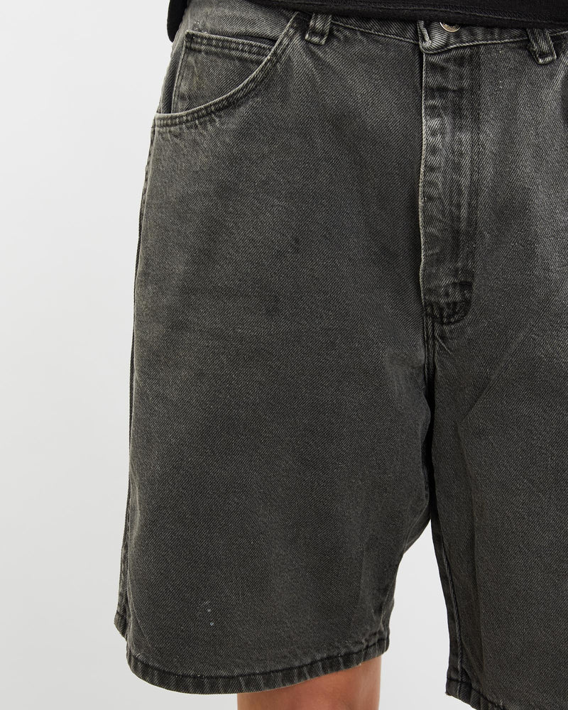 Vintage, Wrangler, Denim, Shorts, The Real Deal, size 31", colour Black, newtown, sydney, australia, thrift store, opshop, preloved, secondhand, sustainable, retro, antique, 70s, 80s, 90s, 2000s, 00s, fashion, clothing, streetwear, trendy, garment, style, boutique, store, shop, archive, sale, cheap, best, top, Shorts