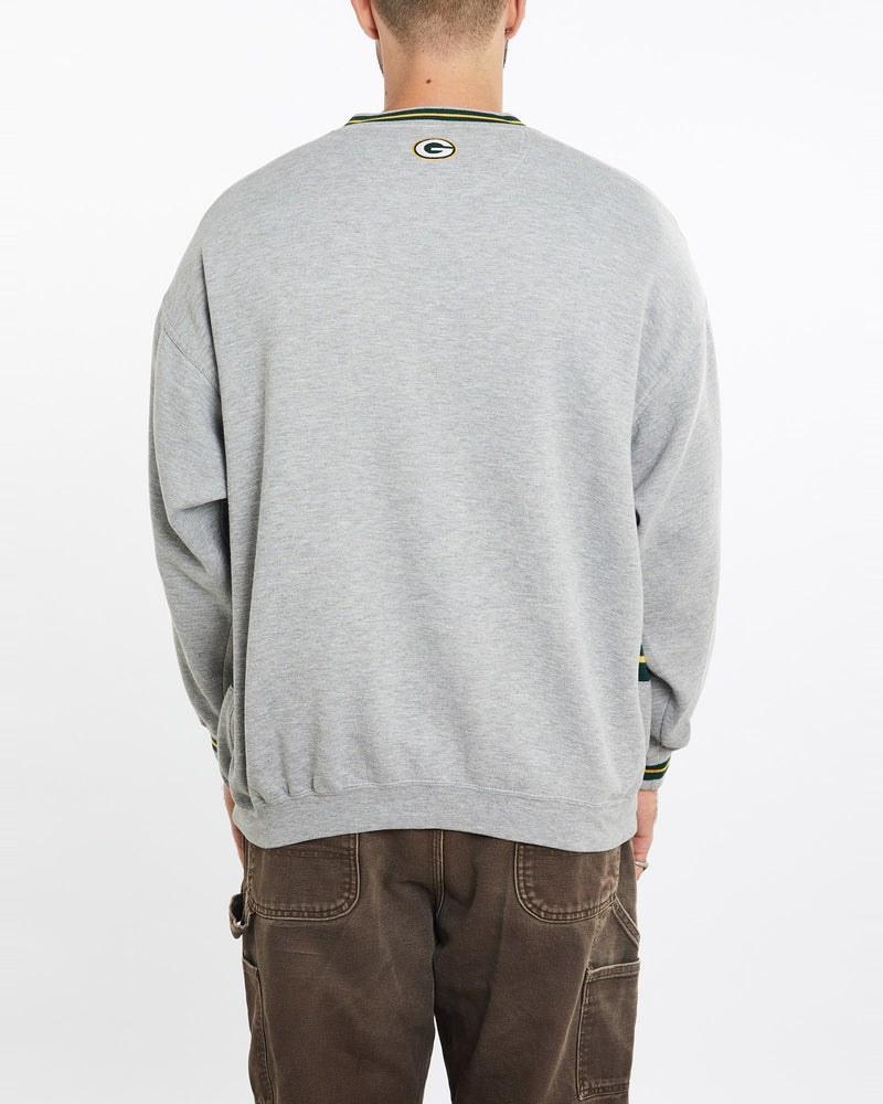 Vintage, NFL, Green, Bay, Packers, Sweatshirt, The Real Deal, size extra large, colour Grey, newtown, sydney, australia, thrift store, opshop, preloved, secondhand, sustainable, retro, antique, 70s, 80s, 90s, 2000s, 00s, fashion, clothing, streetwear, trendy, garment, style, boutique, store, shop, archive, sale, cheap, best, top, Sweats and hoodies