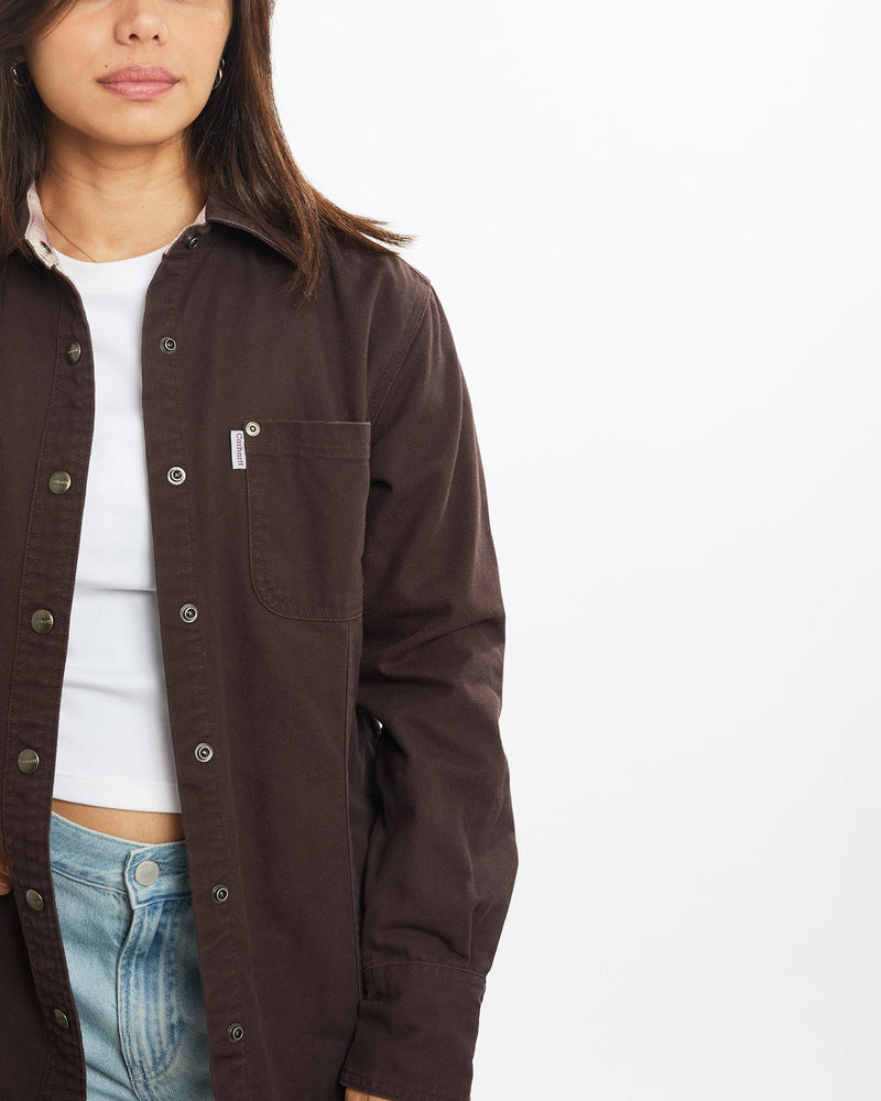 Vintage, Carhartt, Flannel, Lined, Button, Up, Shirt, The Real Deal, size extra small, colour Brown, newtown, sydney, australia, thrift store, opshop, preloved, secondhand, sustainable, retro, antique, 70s, 80s, 90s, 2000s, 00s, fashion, clothing, streetwear, trendy, garment, style, boutique, store, shop, archive, sale, cheap, best, top, Shirts