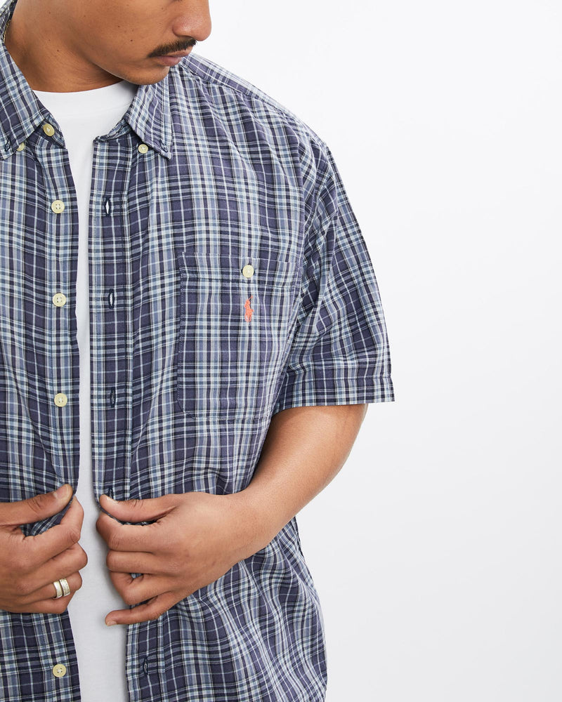 Vintage, 90s, Polo, Ralph, Lauren, Short, Sleeve, Button, Up, Shirt, The Real Deal, size large, colour Multicolour, newtown, sydney, australia, thrift store, opshop, preloved, secondhand, sustainable, retro, antique, 70s, 80s, 90s, 2000s, 00s, fashion, clothing, streetwear, trendy, garment, style, boutique, store, shop, archive, sale, cheap, best, top, Shirts